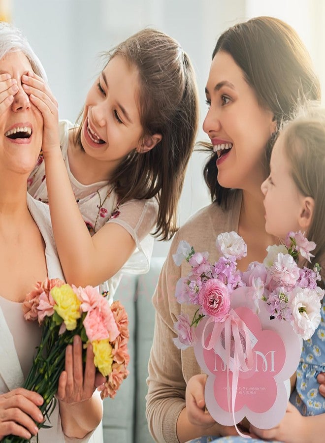 بيسماهير مجموعة هدايا عيد الأم من BASEMMAHER، 3 قطع، أكياس هدايا مزينة بالزهور، أكياس ورقية لتغليف باقات الزهور، صناديق هدايا متعددة الاستخدامات، مثالية لعيد الأم السعيد وحفلات أعياد الميلاد. - Image 5